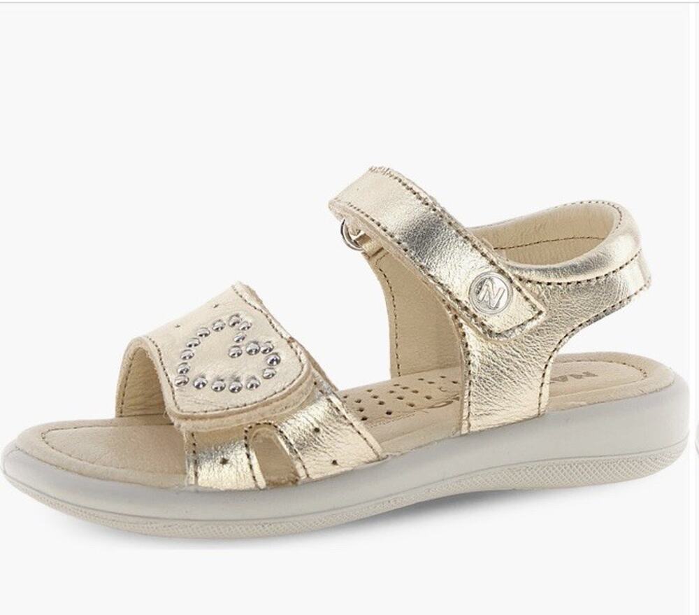 Naturino Kids' Saphia Sandal Gold Girls Sz 30 US Sz 13 NEW $90
